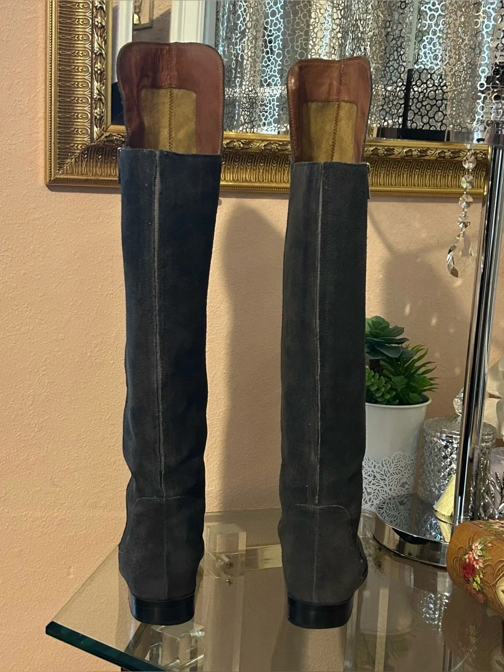Corso Como Suede Over-the-Knee Zip Boots Size 6